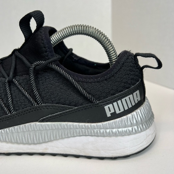 PUMA Pacer Next Cage Womens Black-White Knit Athletic Running Shoes Sz 8.5M Nice - Picture 8 of 16